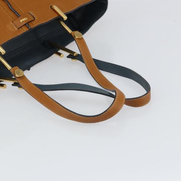 Chloe Kelly Tote Bag Leather Brown Gold Auth BA9368 - Picture 7 of 16